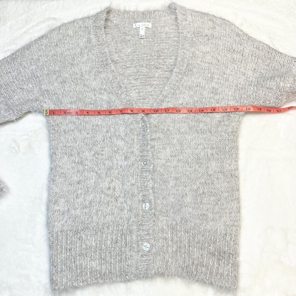 Leith Alpaca Blend Cardigan Eyelash Knit Sz Small - Picture 8 of 10